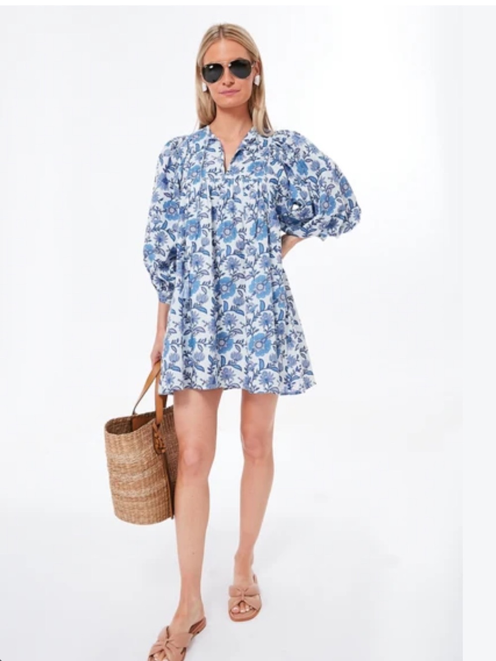 Tuckernuck x Mille Resort & Travel floral Daisy dress sz large